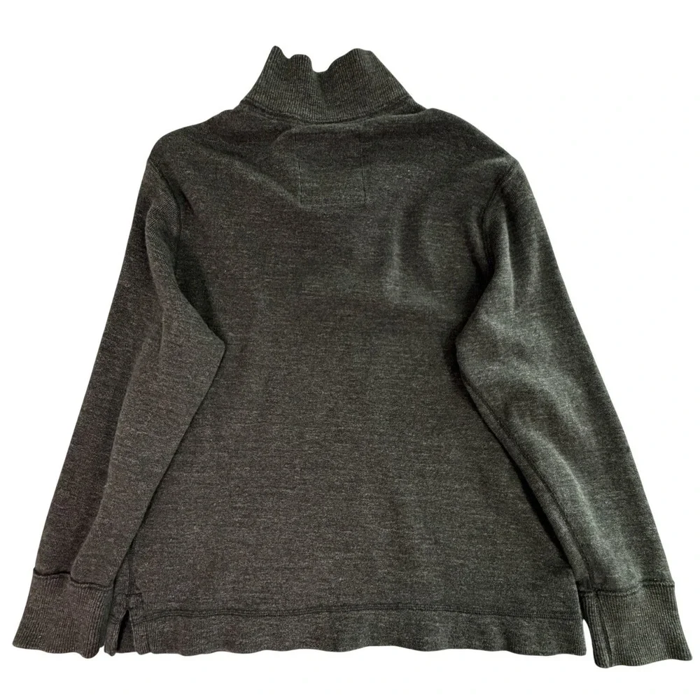 American Eagle Men's Charcoal Gray Mock Neck Pullover‎ Sweater XL Preppy Money